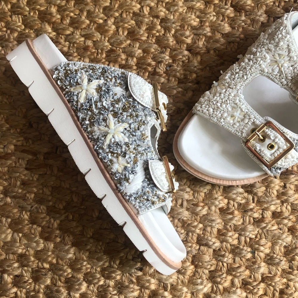 New: House of Harlow Double Strap Embellished Sandal. Size 8 - Picture 3 of 11
